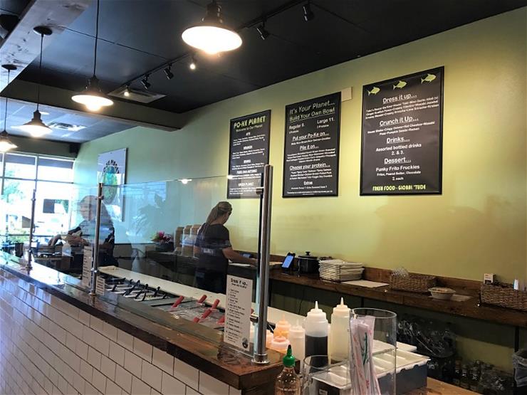 Poke Planet menu signage